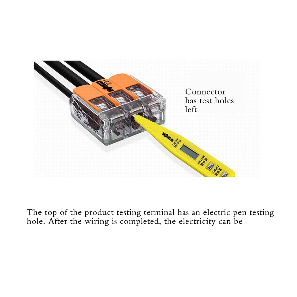 WAGO 221-412 2 Way Push-In Wire Connector – Original WAGO Lever Terminal Block for 0.5–2.5mm² Cables, 32A 450V