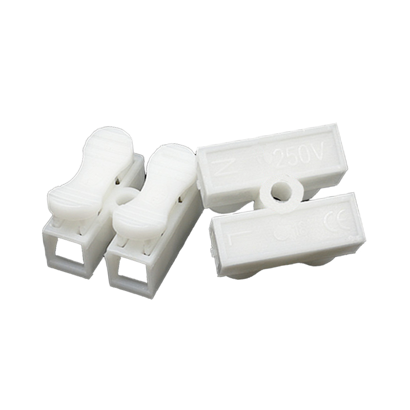 JXDZ-1 2 Pin Terminal Block Push Quick Wire Cable Splicing Termination Connectors 10A 250V 100Pcs