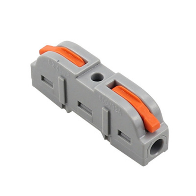 PCT21 Transparent 1 In 1 Out Quick Splice Wire Connector Electrical Terminal Block with Stainless Steel Shrapnel