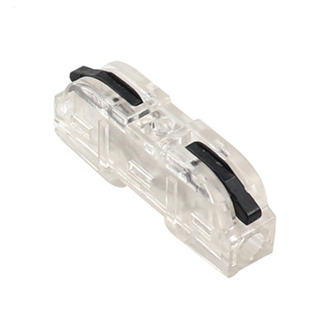 PCT21 Transparent 1 In 1 Out Quick Splice Wire Connector Electrical Terminal Block with Stainless Steel Shrapnel