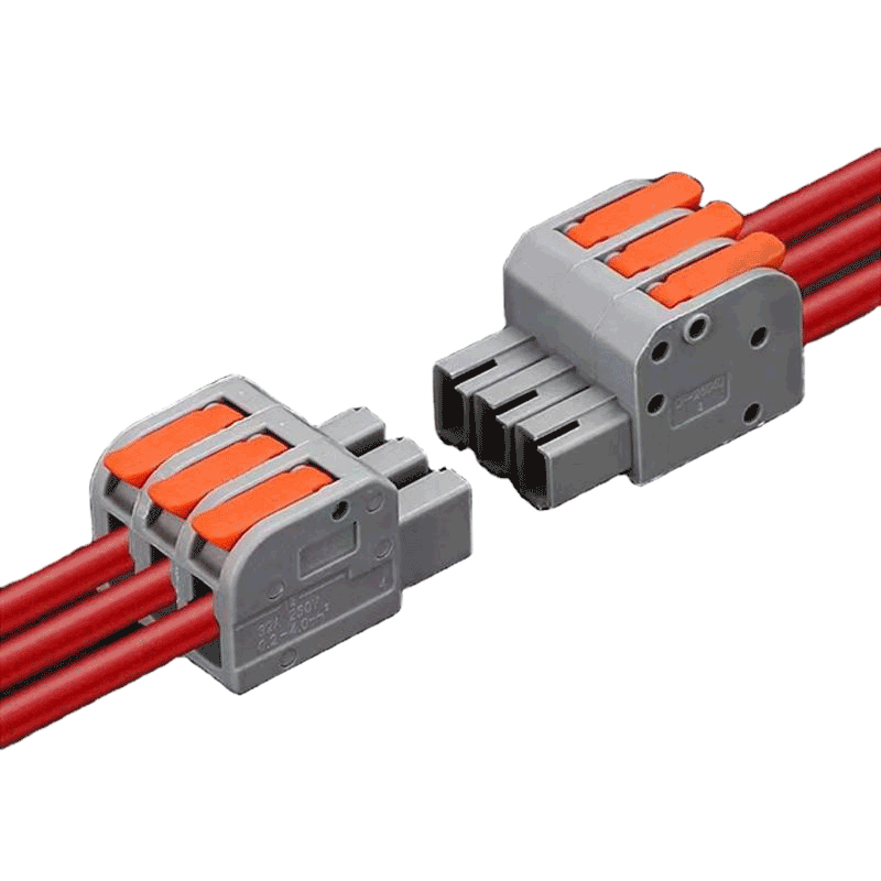 PCT223 SPL 222/223 Compact 3P Wire Connector Terminal Block Lever Quick Splice with Copper Contacts for Power Applications