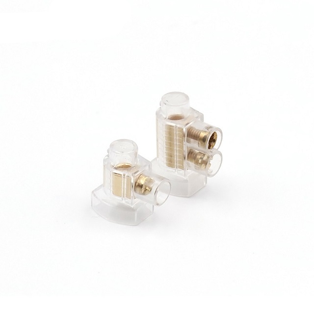 Screw Terminal 1001 Industrial 1 or 2 Pin Transparent DC Wiring Connector - Fixed Press Electrical Screw Terminal Block