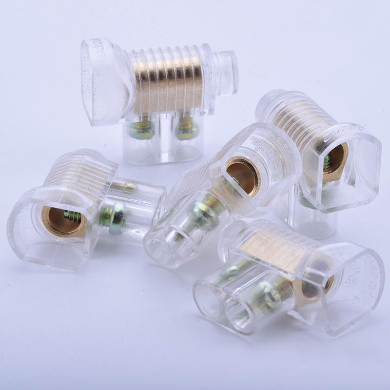 Screw Terminal 1001 Industrial 1 or 2 Pin Transparent DC Wiring Connector - Fixed Press Electrical Screw Terminal Block