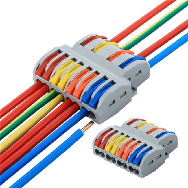 SPL84 4 In 8 Out Quick Splice Wire Connector – Universal Push-In Terminal Block for Electrical Connections
