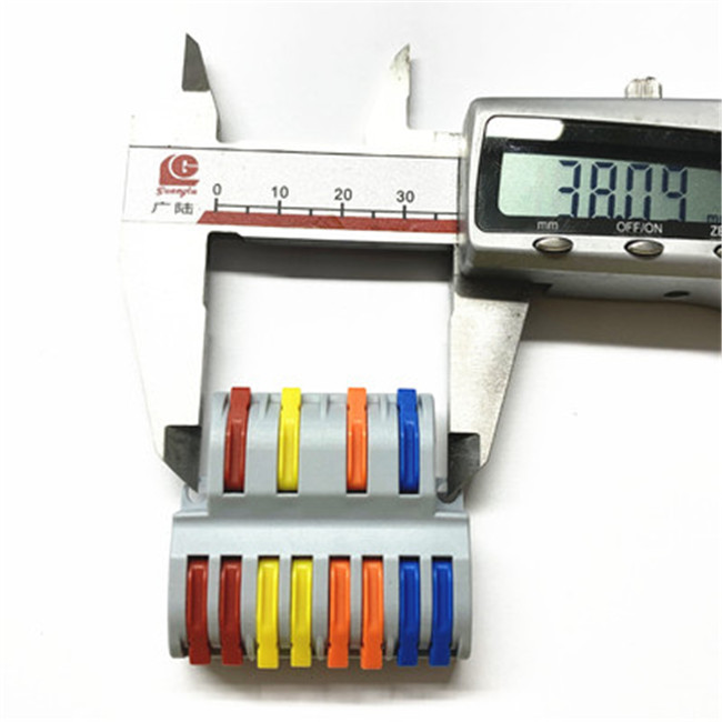 SPL84 4 In 8 Out Quick Splice Wire Connector – Universal Push-In Terminal Block for Electrical Connections