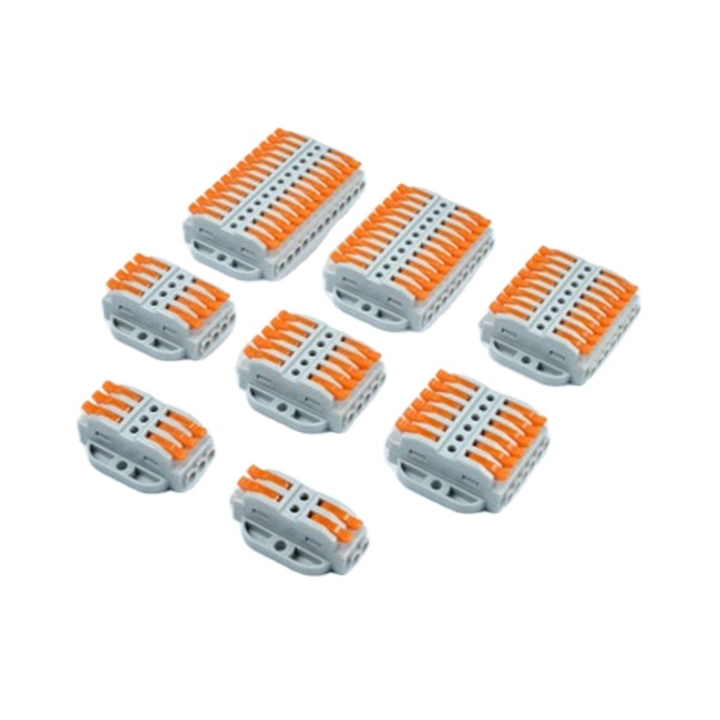 223-A Custom Compact Fixed Wire Terminals Connector Multi-In Multi-Out 2P 3P 4P Plastic Pins