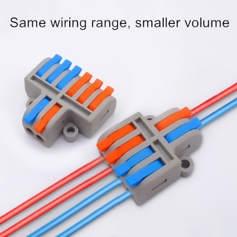MINI SPL-42 2 In 4 Out Quick Wire Splitter Compact Lever Type Electric Terminal Block Connector