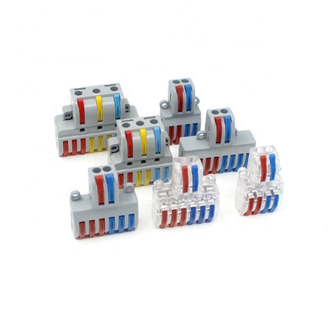 SPL82 2 In 8 Out Fused Wire Spade Splitter Terminal Block Quick Release Push-Pull 8Pin Connector for Power Applications
