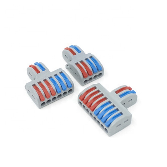 SPL82 2 In 8 Out Fused Wire Spade Splitter Terminal Block Quick Release Push-Pull 8Pin Connector for Power Applications
